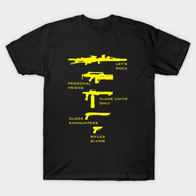 USCM Arms Tribute - yellow T-Shirt by CCDesign